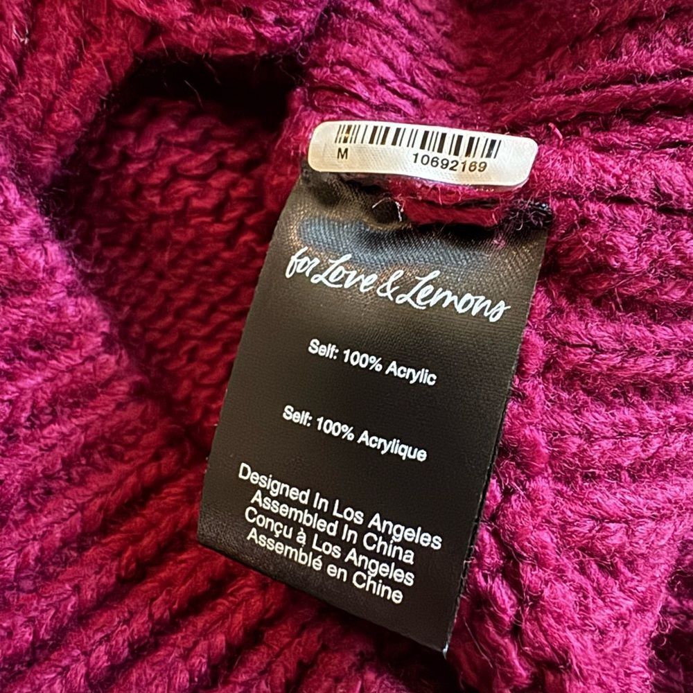 NWT FOR LOVE & LEMONS Women's Layton Cropped Vest Size Medium - Picture 9 of 9